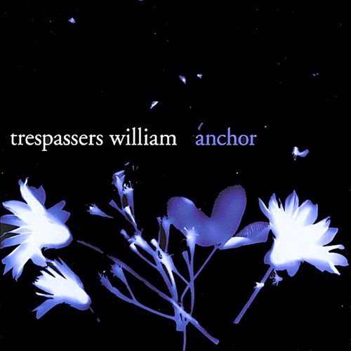 "Album cover with white flowers and heart on a black background."
