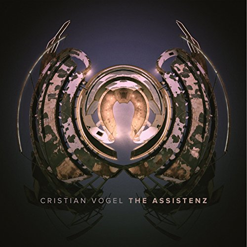 Vinyl album cover with abstract, mirrored design and text "Cristian Vogel The Assistenz".