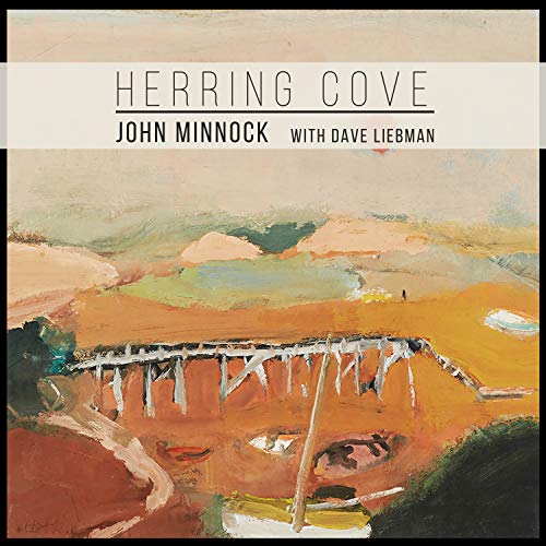 "Album cover with abstract landscape painting and text 'Herring Cove' by John Minnock."