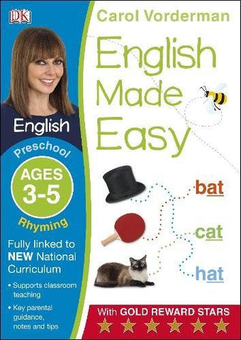 English Made Easy: Rhyming, Ages 3-5 (Preschool): Supports the National Curriculum, English Exercise Book (Made Easy Workbooks)