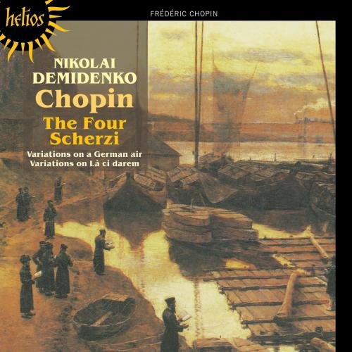 "CD cover featuring a painting of a harbor scene at sunset."