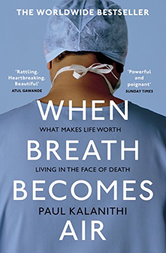 The image depicts a book cover with a man wearing a surgical mask.