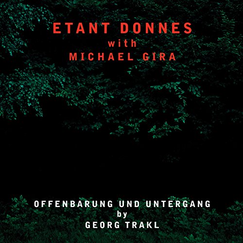 "Dark green foliage background with red and white text, album cover art."