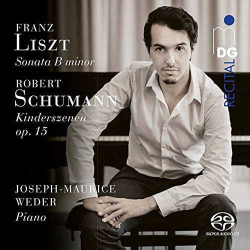 Black and white CD cover featuring a man sitting at a piano.