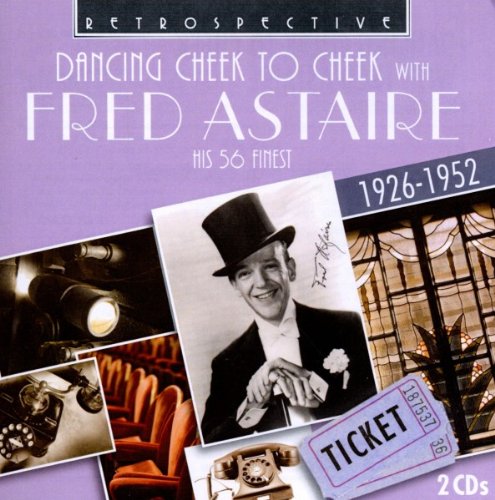 Fred Astaire CD cover with purple background, collage, and ticket stub.
