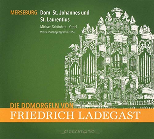 "CD cover with green background, ornate organ illustration, and white and orange text."