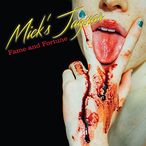 CD cover: woman with painted red lips and hands, dark liquid.