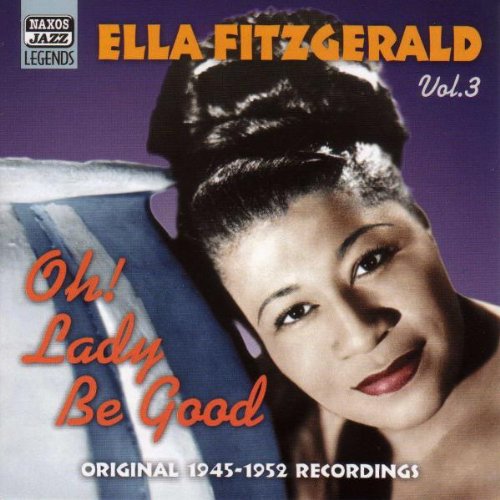Ella Fitzgerald album cover featuring a woman with dark hair and red lipstick.