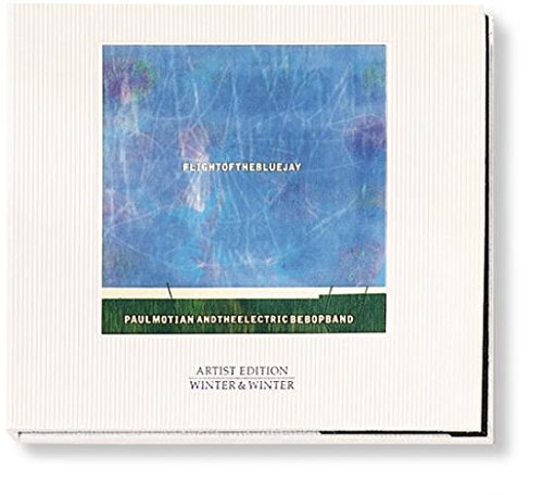 A CD case with a blue and green abstract album cover on a white background.