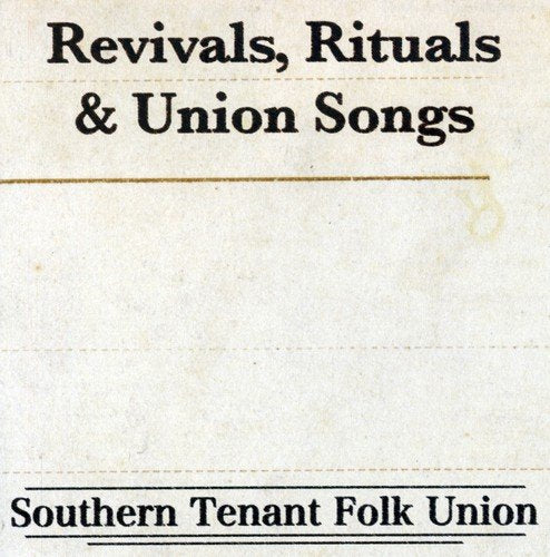 A beige album cover with black text, featuring the title "Revivals, Rituals & Union Songs".