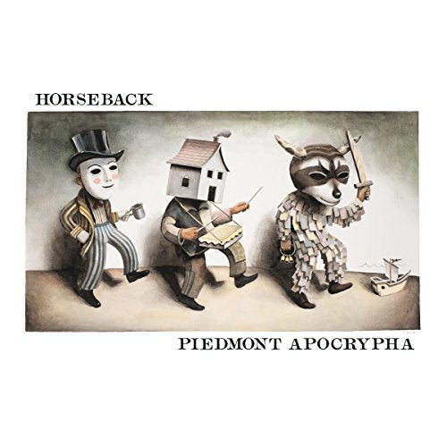 The image shows a CD cover featuring three anthropomorphic figures with unique masks.