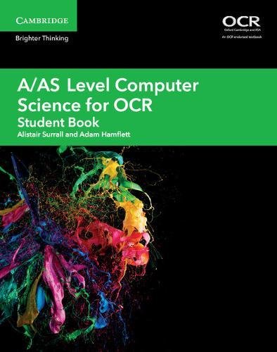 A textbook cover with a green banner, white text, and a colorful abstract design.