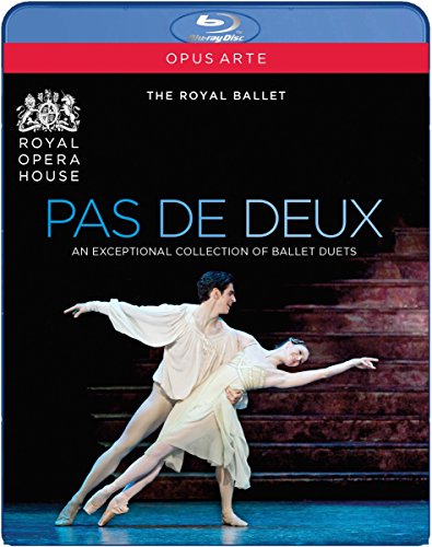 "Blu-ray case cover featuring two ballet dancers in white on a dark stage."
