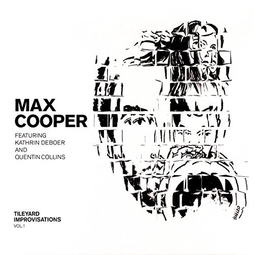Vinyl record cover with abstract black design and text "MAX COOPER" on a white background.
