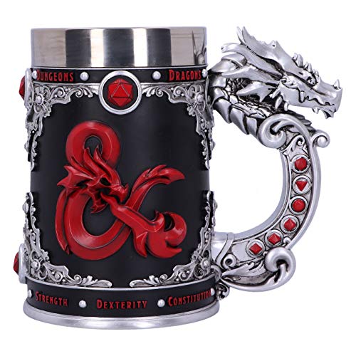 Nemesis Now Dungeons & Dragons Fantasy Role Play Die D20 Tankard, Polyresin, Black, 1 Count (Pack of 1)