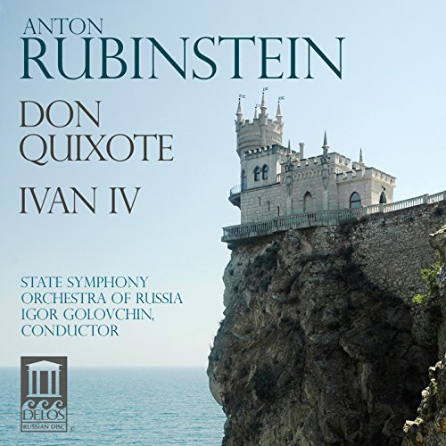 "CD cover with castle on cliff, blue sky, and water, featuring text and logo."