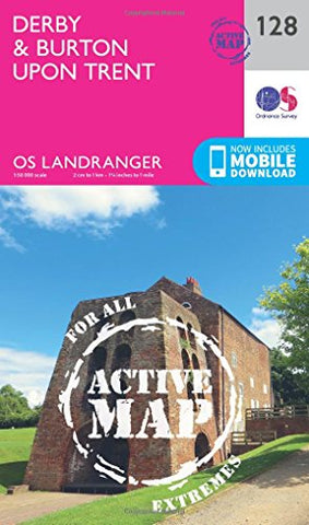 Landranger Active (128) Derby & Burton upon Trent (OS Landranger Active Map)