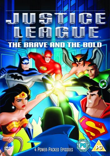 "Justice League: The Brave And The Bold DVD cover featuring cartoon superheroes in action poses."