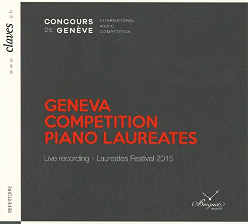 Dark grey CD cover with "GENEVA COMPETITION PIANO LAUREATES" in red and white text.