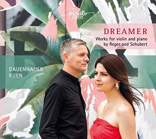A man and woman stand together on a classical music CD cover.