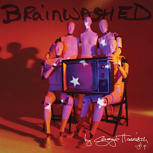 "Album cover with mannequins holding a television with a star on the screen."