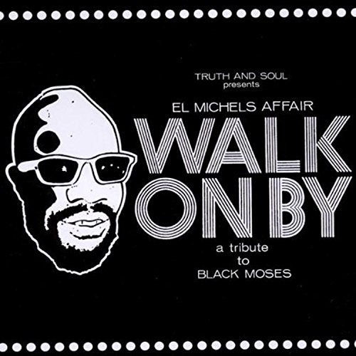 Black and white album cover with Isaac Hayes' portrait and striped text.