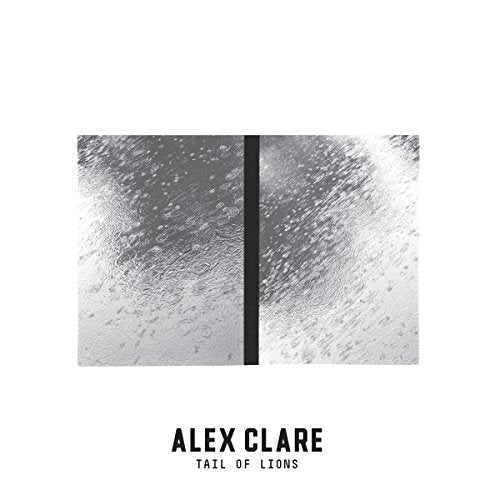 "Album cover with black and white textured design, artist name and title below."