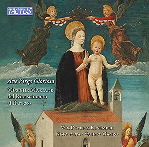 "CD cover featuring a Renaissance painting of the Virgin Mary holding baby Jesus."