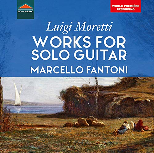 A CD cover featuring a serene landscape painting with blue top half and title.