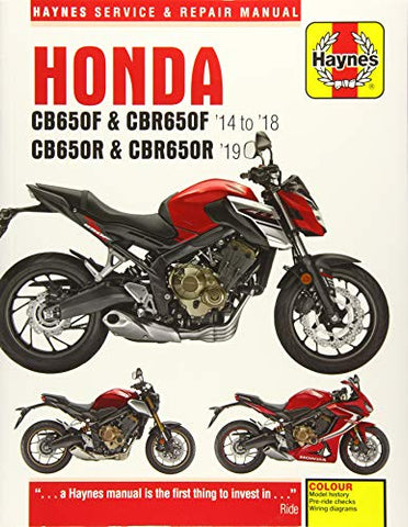 Honda CB650F & CBR650F, CB650R & CBR650R (14 - 19) (Haynes Service & Repair Manuals)