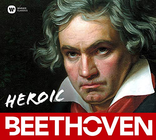 "CD cover featuring a portrait of Beethoven with 'Heroic Beethoven' text."