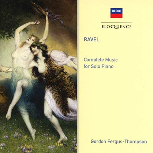 "CD cover with dancing nymphs painting on left, yellow background with text on right."