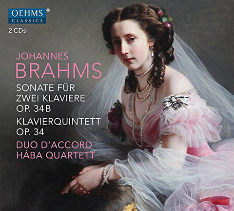 Duo Daccord/haba Quartett - Brahms: Sonata for 2 Piano, Op. 34b, Piano Quintet in F minor, Op. 34 [CD]