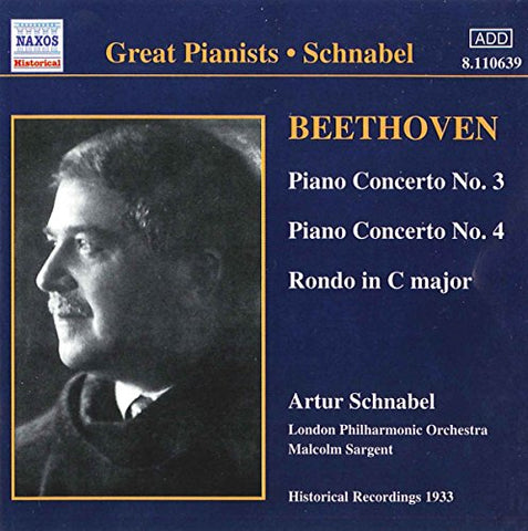 Artur Schnabel - Beethoven / Piano Concerto No 3 & 4 [CD]