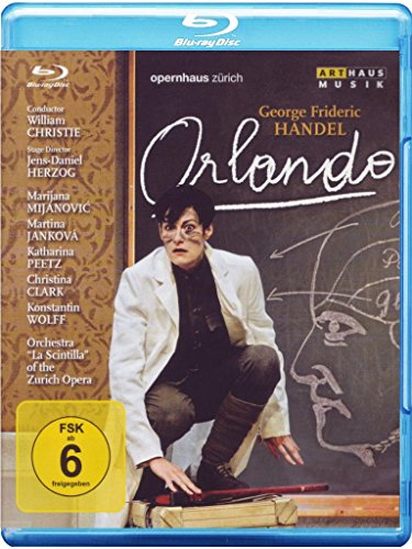 Blue Blu-ray case with a man crouching before a chalkboard with "Orlando" written.