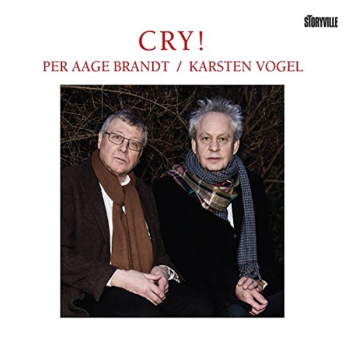 Album cover with two older men standing together, wearing dark clothing and scarves.