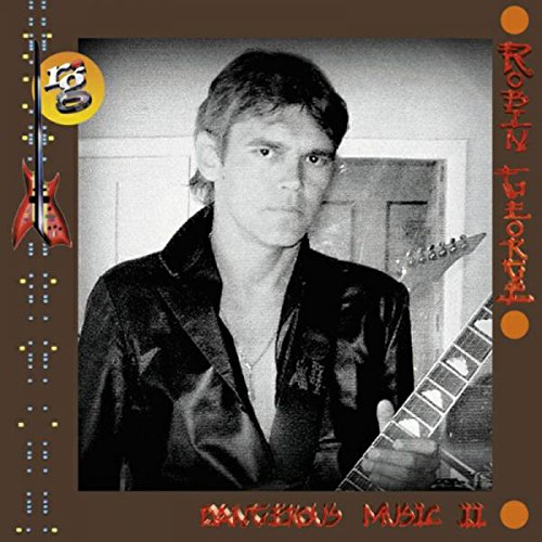 "Album cover featuring a black-and-white photo of a man holding a guitar."