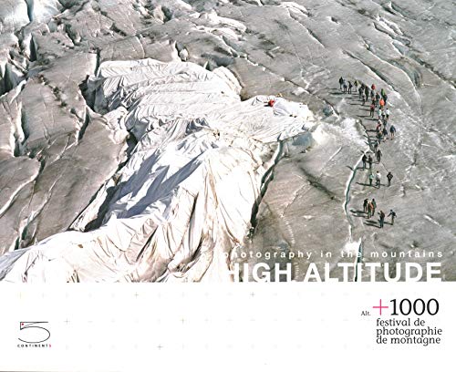"Book cover with a glacier image and 'High Altitude' title, featuring people on the ice."