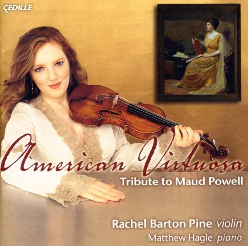 CD cover featuring a woman holding a violin, with a painting in the background.