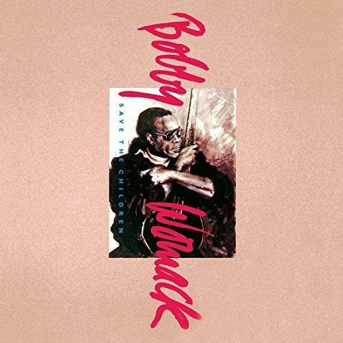Vinyl record album "Save the Children" by Bobby Womack, with cover art and black disc.