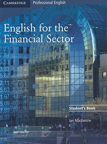 "Book cover with a blue-toned image of a modern glass building and financial data."