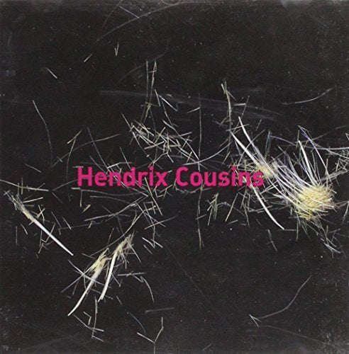 Album cover with "Hendrix Cousins" in pink text on a black background with straw-like elements.