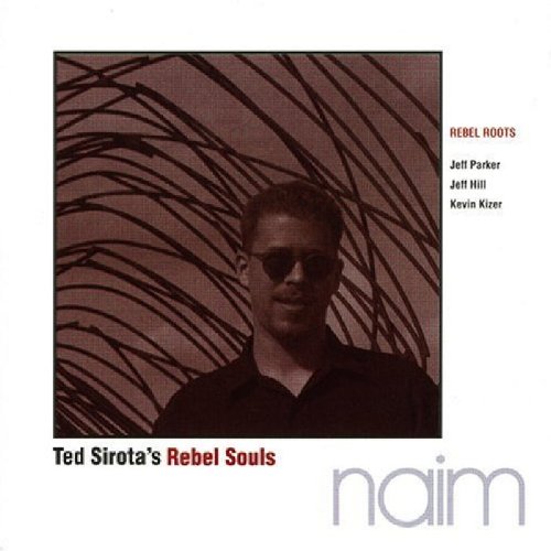 Album cover with a man in sunglasses against a brown background with black lines.