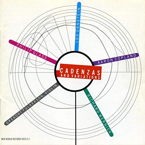 Album cover with "Cadenzas and Variations" title, surrounded by composer names in a circular design.
