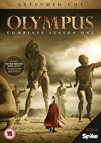 DVD cover for "Olympus Season 1" featuring statuesque figures and a person in a red robe.