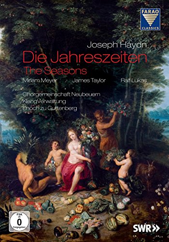 "Classical music DVD cover featuring a Renaissance-style painting of four nude figures outdoors."