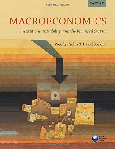 "Macroeconomics" textbook cover with abstract, multi-colored background and puzzle pieces illustration.