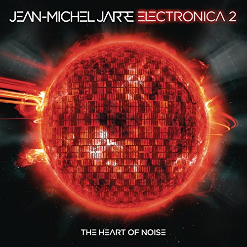"Album cover featuring a red, fiery disco ball against a dark, starry background."