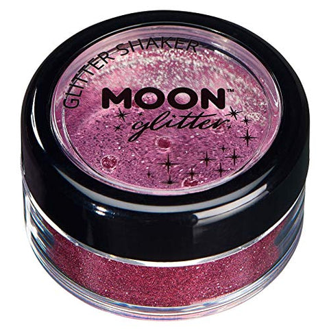 Classic Fine Glitter Shakers by Moon Glitter - Pink - Cosmetic Festival Makeup Glitter for Face, Body, Nails, Hair, Lips - 5g