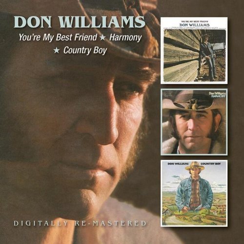 "Don Williams CD cover featuring a man wearing a cowboy hat, with three inset album covers."